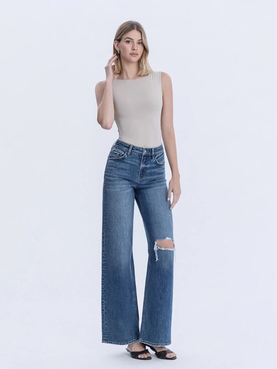 Vervet Los Angeles Denim - Vervet Distressed Medium Wash Blue Women's Jeans - size 30
